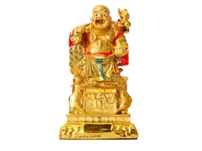 The Spiritual Living Laughing Buddha with Fish - Image 1