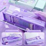 Password Lock Compass Multifunctional Pencil Organizer for Kids Magnetic Compass Box - Image 2