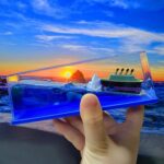 Liquid Wave Cruise Ship Decoration Unsinkable Titanic Model