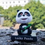 Lucky Panda Bobble Head for Car Dashboard