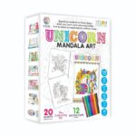 Unicorn Mandala Art The Colouring KIT 20 Sheets with 12 Sketch Pens Inside - Image 3