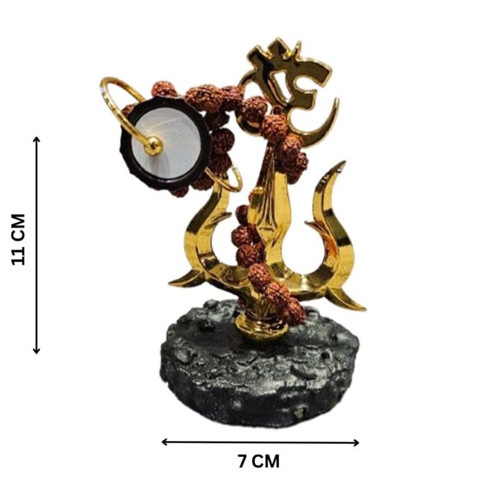 Shiv Trishul Damru Rudraksha Mala Statue - Image 2