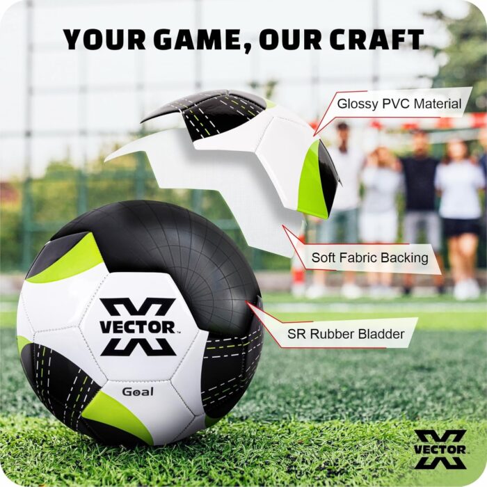 Vector X Goal Practice & Training Strong Glossy Upper Training Recreational Ball Football - Image 4