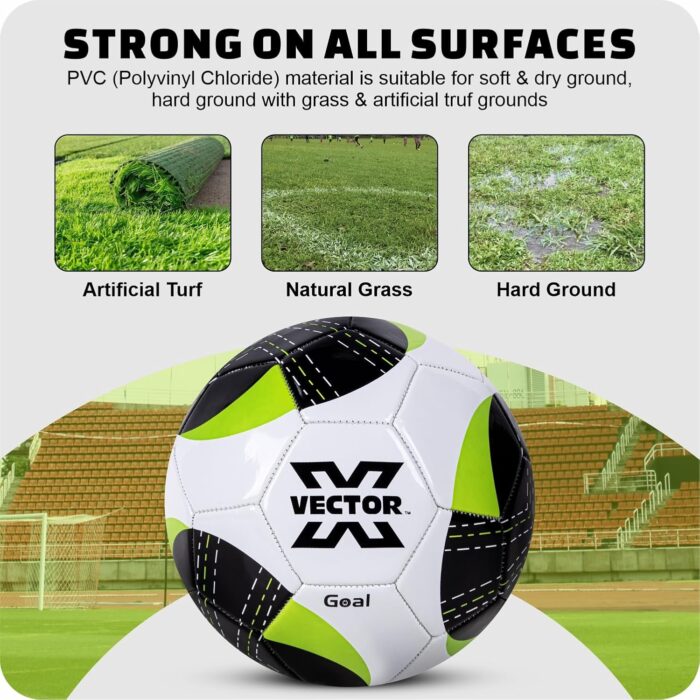 Vector X Goal Practice & Training Strong Glossy Upper Training Recreational Ball Football - Image 3