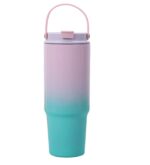 Vacuum Insulated Tumbler Double Wall Water Bottle for Party Road Travel Blue