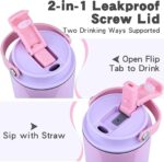 Vacuum Insulated Tumbler Double Wall Water Bottle for Party Road Travel Blue - Image 3